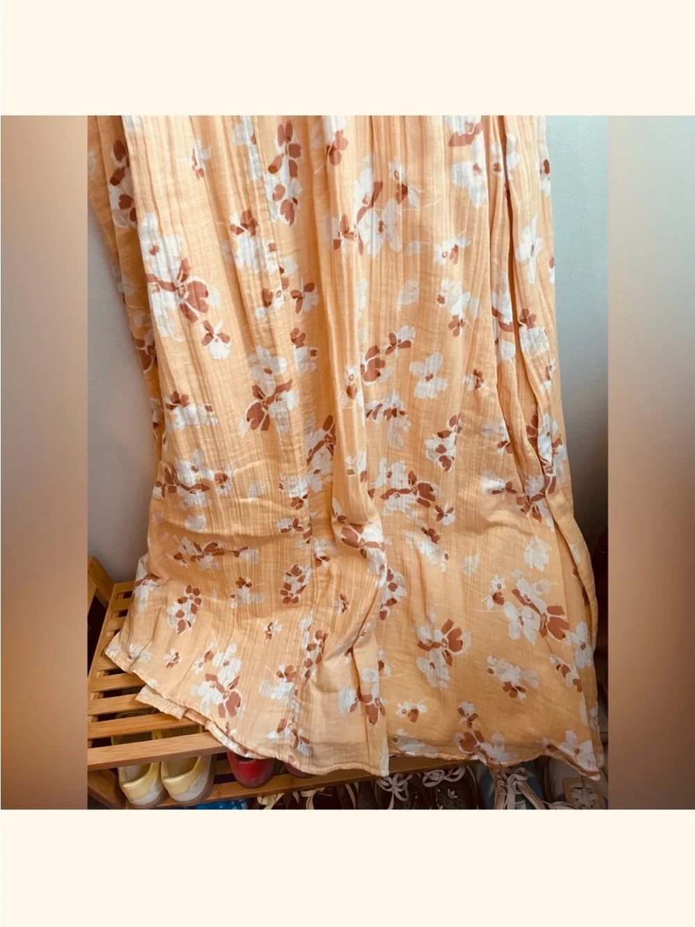 Abercrombie Yellow Floral Gauze Maxi Dress